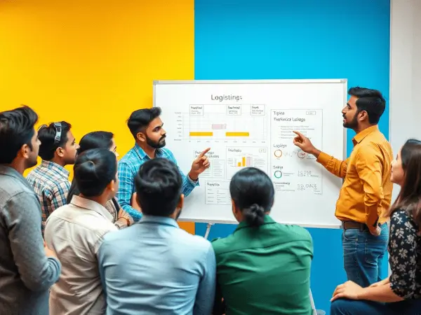 Team collaborating in a meeting